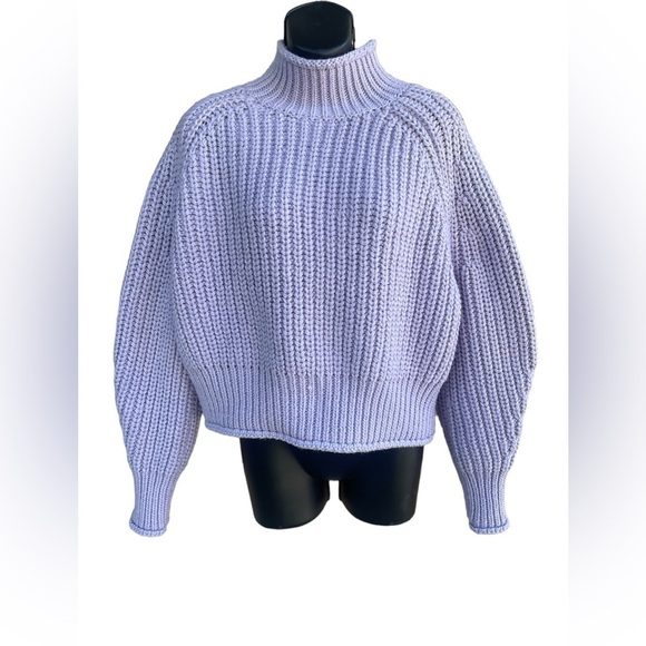 H&M Chunky Knit Sweaters lavender lilac purple sz Small in like new condition - Picture 3 of 5